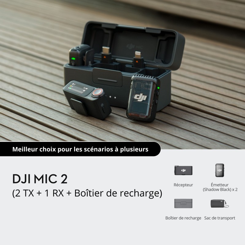 DJI Mic 2 (kit 2 émetteurs)