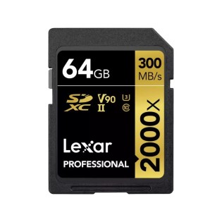 Carte SD 2000X PRO UHS-II V90 Gold Lexar pour appareil photo - Concept Store
