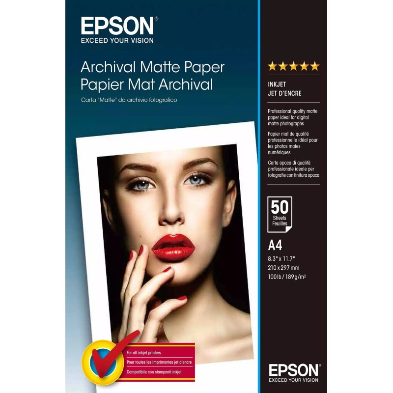 Papier Archival Mat 189g (50 Feuilles)