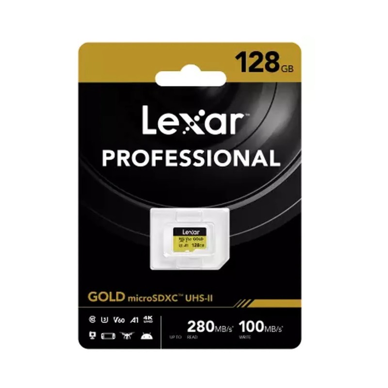 Lexar Carte microSDXC Gold UHS-II V60 128 Go