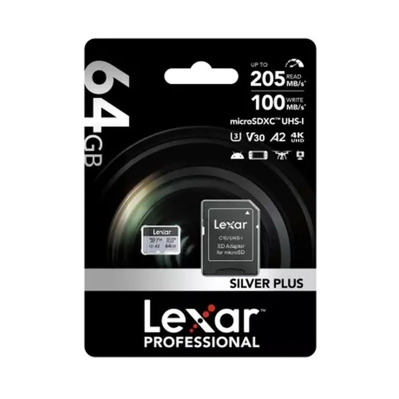 Lexar Carte microSDXC Silver Plus UHS-I V30