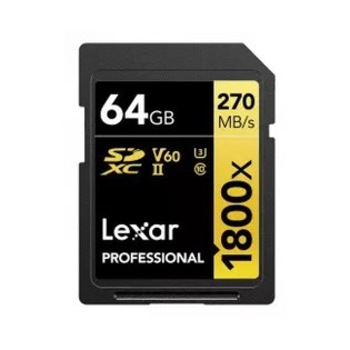 Carte SDXC 1800X PRO UHS-II V60 Gold Lexar pour appareil photo - Concept Store