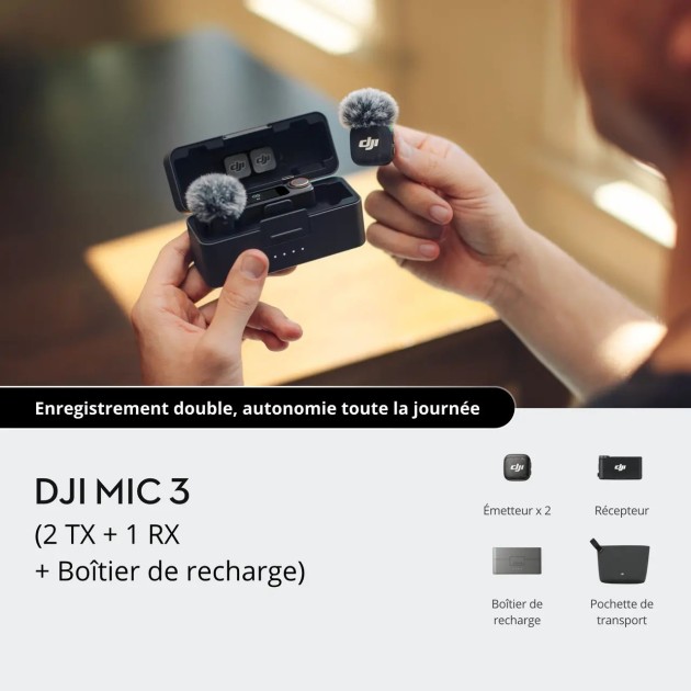 DJI MIC 3 - Micro sans fil - Concept Store Photo