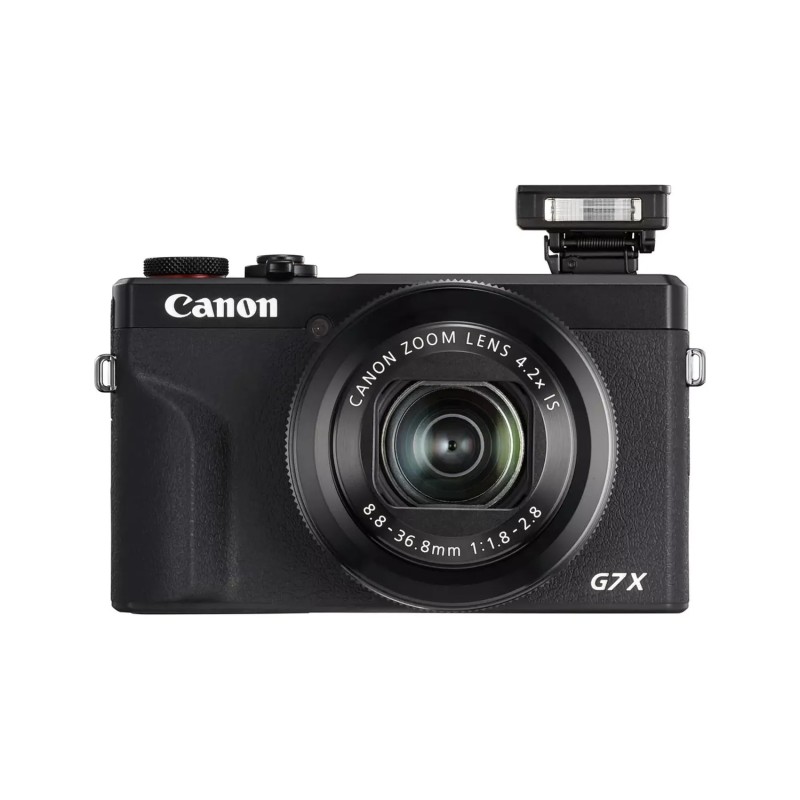 Compact Canon PowerShot G7 X Mark III Noir, Gris – Kit Poignée Trépied + Carte SD 64 Go