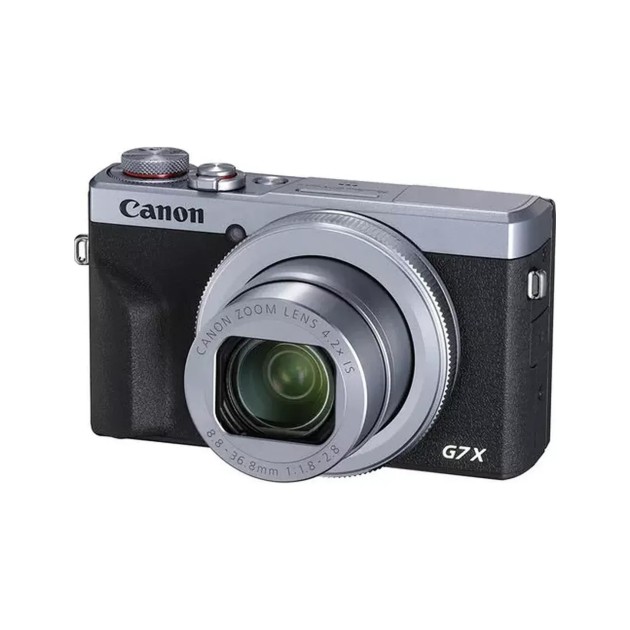 Compact Canon PowerShot G7 X Mark III Noir, Gris – Kit Poignée Trépied + Carte SD 64 Go