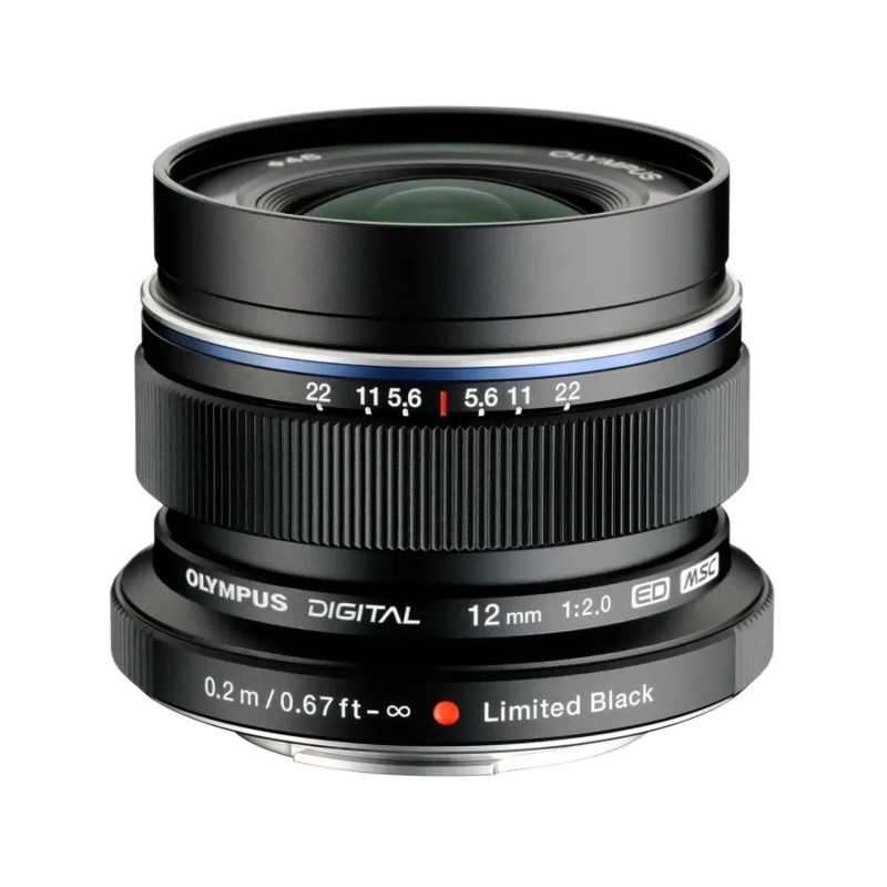 M.Zuiko 12mm f/2.0 Noir – Objectif grand-angle lumineux compact