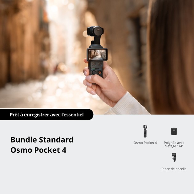 DJI Osmo Pocket 4 - Caméra d'action & 360° - Concept Store Photo