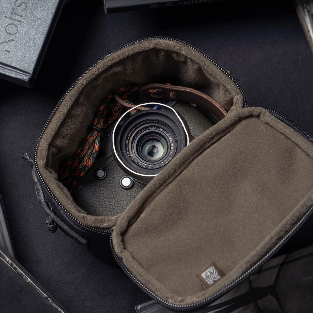 Pochette photo Wotancraft Portable Pouch L Black Leather