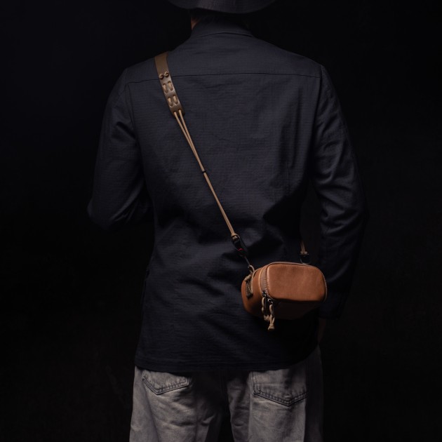 Pochette photo cuir Wotancraft Portable Pouch L Brown