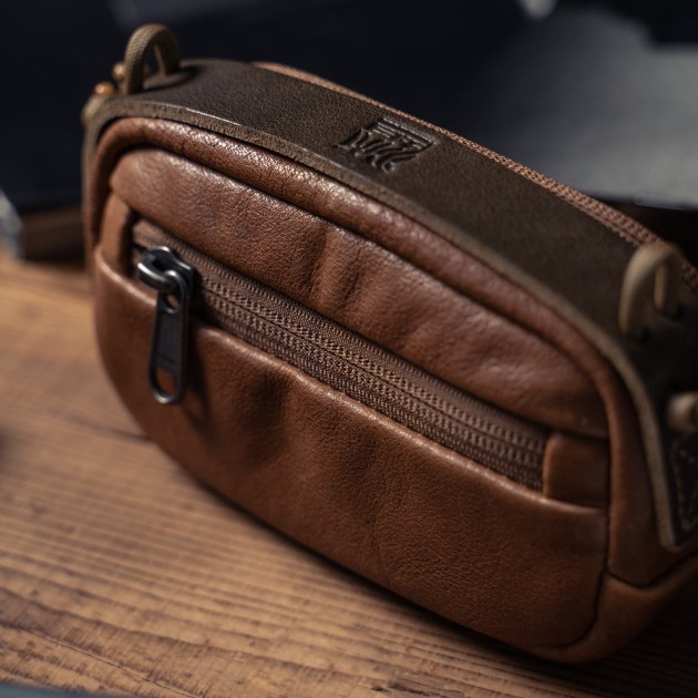 Pochette photo cuir Wotancraft Portable Pouch S Brown