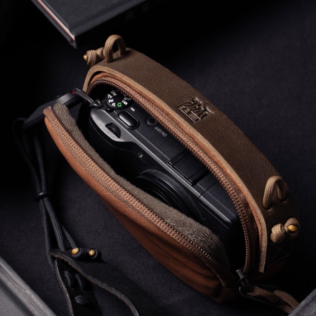 Pochette photo cuir Wotancraft Portable Pouch S Brown