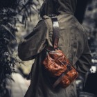 Sac photo bandoulière Wotancraft Mini Rider Brown Leather