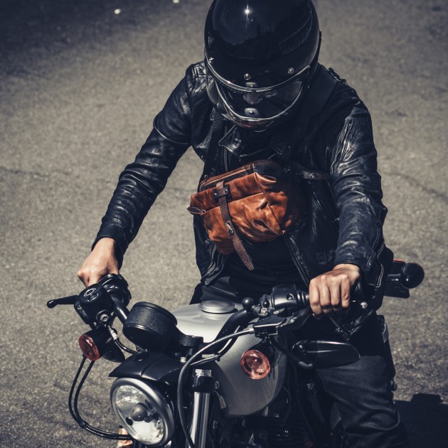 Sac photo bandoulière Wotancraft Mini Rider Brown Leather