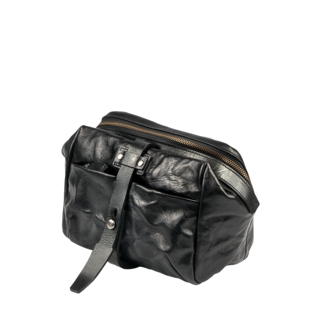 Sac photo bandoulière Wotancraft Mini Rider Black Leather