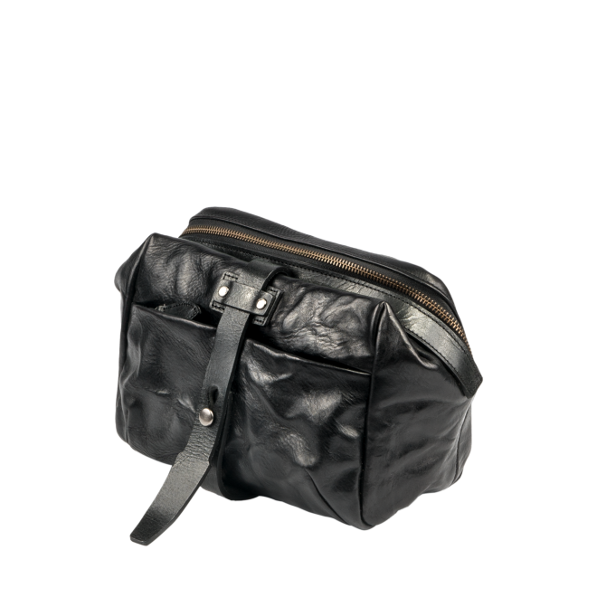 Sac photo bandoulière Wotancraft Mini Rider Black Leather