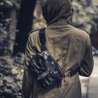 Sac photo bandoulière Wotancraft Mini Rider Black Leather