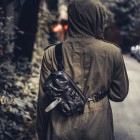 Sac photo bandoulière Wotancraft Mini Rider Black Leather