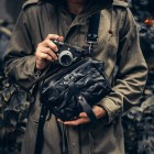 Sac photo bandoulière Wotancraft Mini Rider Black Leather
