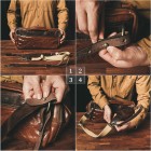 Sac photo bandoulière Wotancraft Mini Rider Black Leather