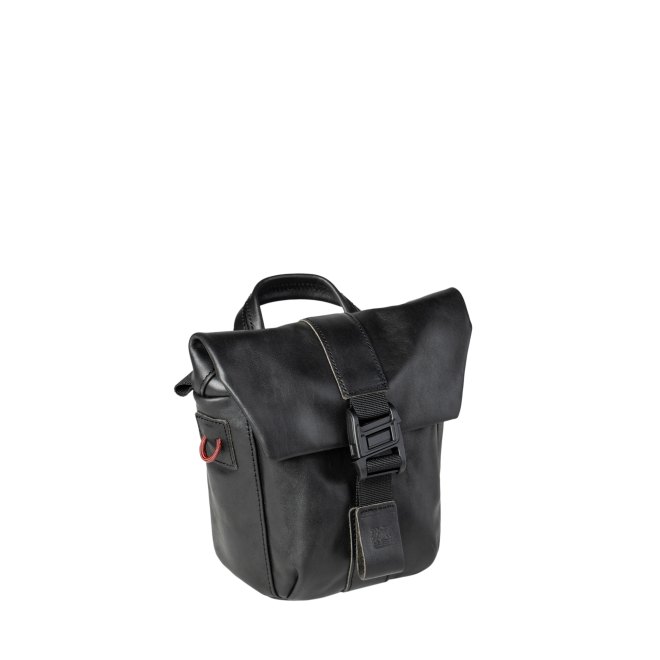 Sac photo bandoulière Wotancraft Pilot 2L Black Leather