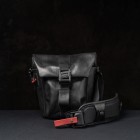 Sac photo bandoulière Wotancraft Pilot 2L Black Leather