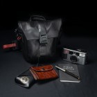 Sac photo bandoulière Wotancraft Pilot 2L Black Leather