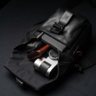 Sac photo bandoulière Wotancraft Pilot 2L Black Leather