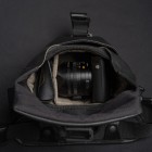 Sac photo bandoulière Wotancraft Pilot 2L Black Leather