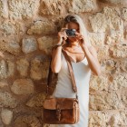 Ona Bowery cuir Antique Cognac, sac photo bandoulière