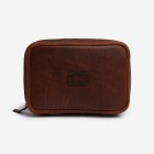 Ona Tech Kit cuir Antique Cognac, trousse d'organisation