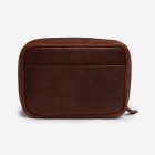 Ona Tech Kit cuir Antique Cognac, trousse d'organisation
