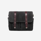Ona Brixton toile cirée Noire, sac photo messenger