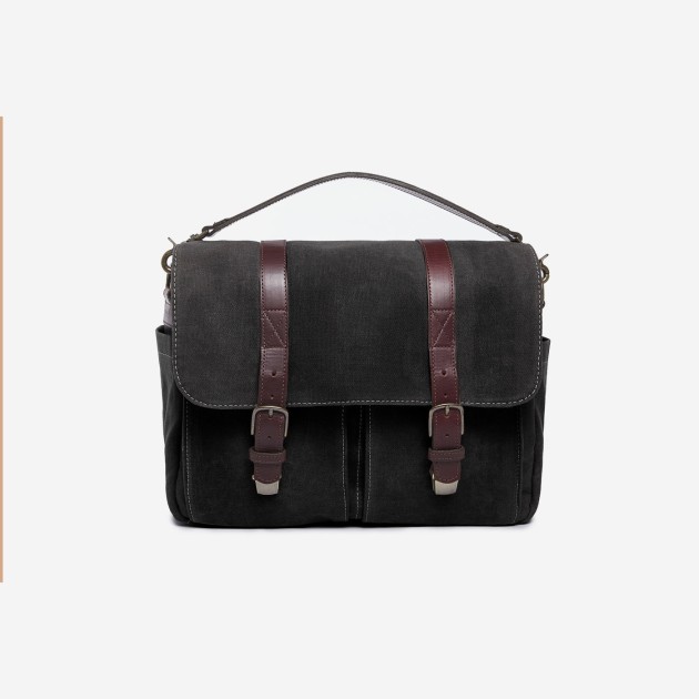 Ona Brixton toile cirée Noire, sac photo messenger