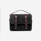 Ona Brixton toile cirée Noire, sac photo messenger