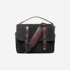 Ona Brixton toile cirée Noire, sac photo messenger
