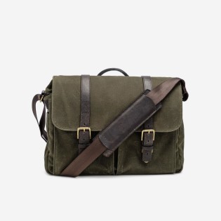 Ona Brixton toile cirée Olive, sac photo messenger