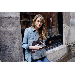 Ona Bowery toile cirée Smoke, sac photo bandoulière