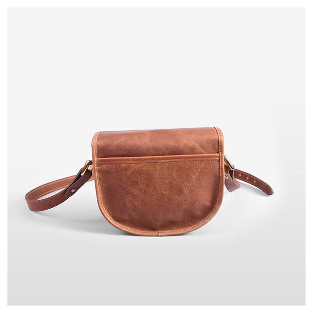 Ona Savannah cuir Antique Cognac, petit sac photo bandoulièr