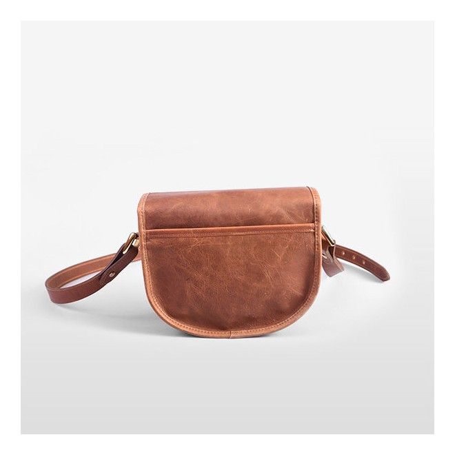Ona Savannah cuir Antique Cognac, petit sac photo bandoulièr