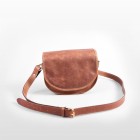 Ona Savannah cuir Antique Cognac, petit sac photo bandoulièr