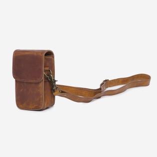 Ona Lisbon cuir Antique Cognac, étui photo bandoulière