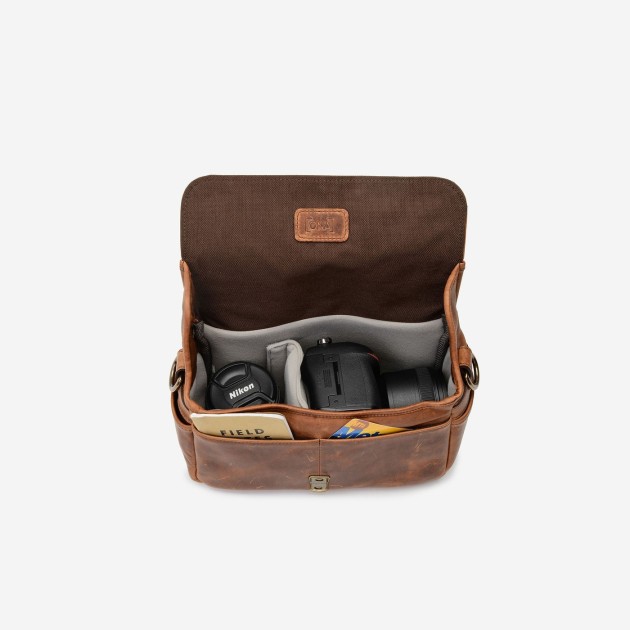 Ona Bowery cuir Antique Cognac, sac photo bandoulière