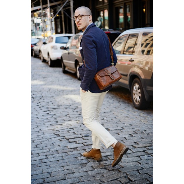 Ona Bowery cuir Antique Cognac, sac photo bandoulière