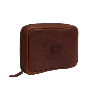 Ona Tech Kit cuir Antique Cognac, trousse d'organisation
