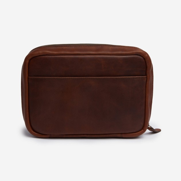 Ona Tech Kit cuir Antique Cognac, trousse d'organisation