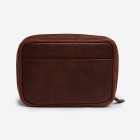 Ona Tech Kit cuir Antique Cognac, trousse d'organisation