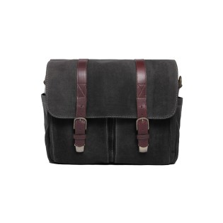 Ona Brixton toile cirée Noire, sac photo messenger