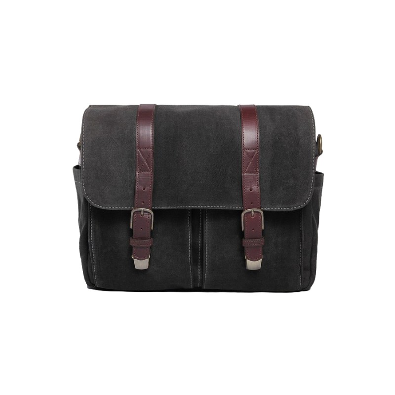 Ona Brixton toile cirée Noire, sac photo messenger