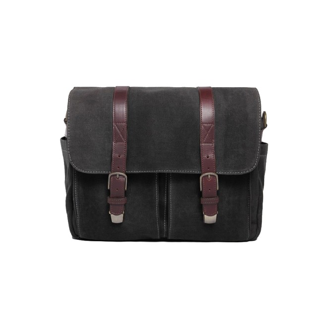 Ona Brixton toile cirée Noire, sac photo messenger