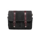 Ona Brixton toile cirée Noire, sac photo messenger